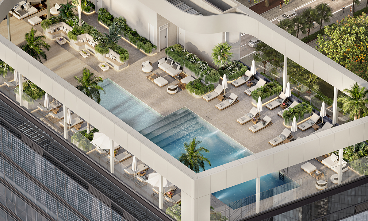 HUB Miami_Residence_Exterior_Rooftop Pool